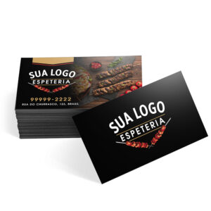 CARTÕES DE VISITA COUCHÊ 300G LAMINAÇÃO FOSCA LAM FOSCA FRENTE E VERSO – 4X4 – 500unid