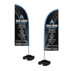 WIND BANNER KIT COMPLETO TECIDO OXFORD ALTURA MONTADO: 2,50 METROS M MODELO FACA – 4X4 – 1unid