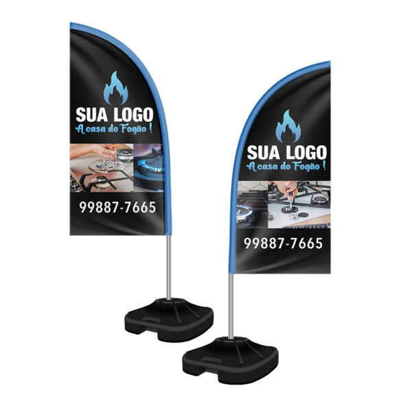 WIND BANNER KIT COMPLETO TECIDO OXFORD ALTURA MONTADO: 1,90 METROS P MODELO FACA 4X4